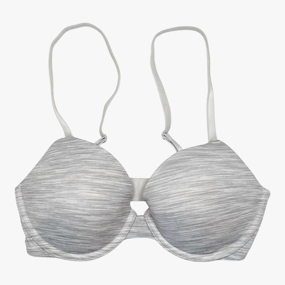NEW Victoria's Secret PINK Women's 34C Tee Shirt Lined Gray Underwire Bra